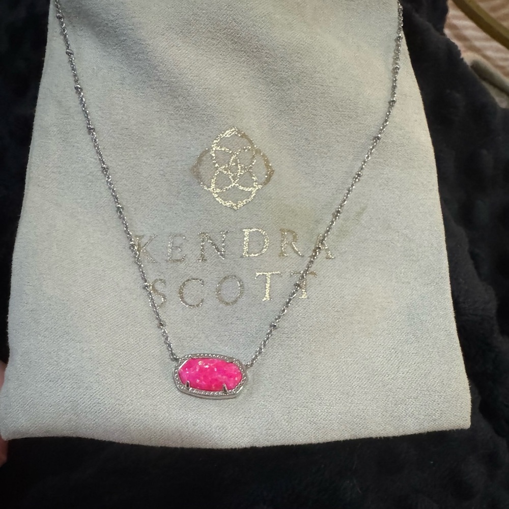 Kendra Scott Pink Geometric Stone Necklace